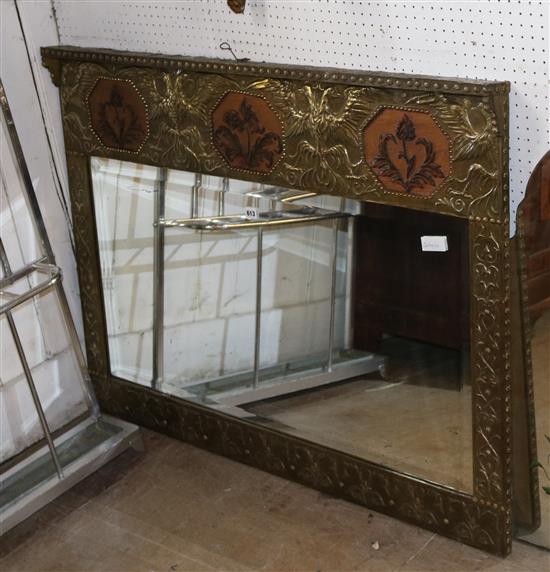 Brass framed mirror